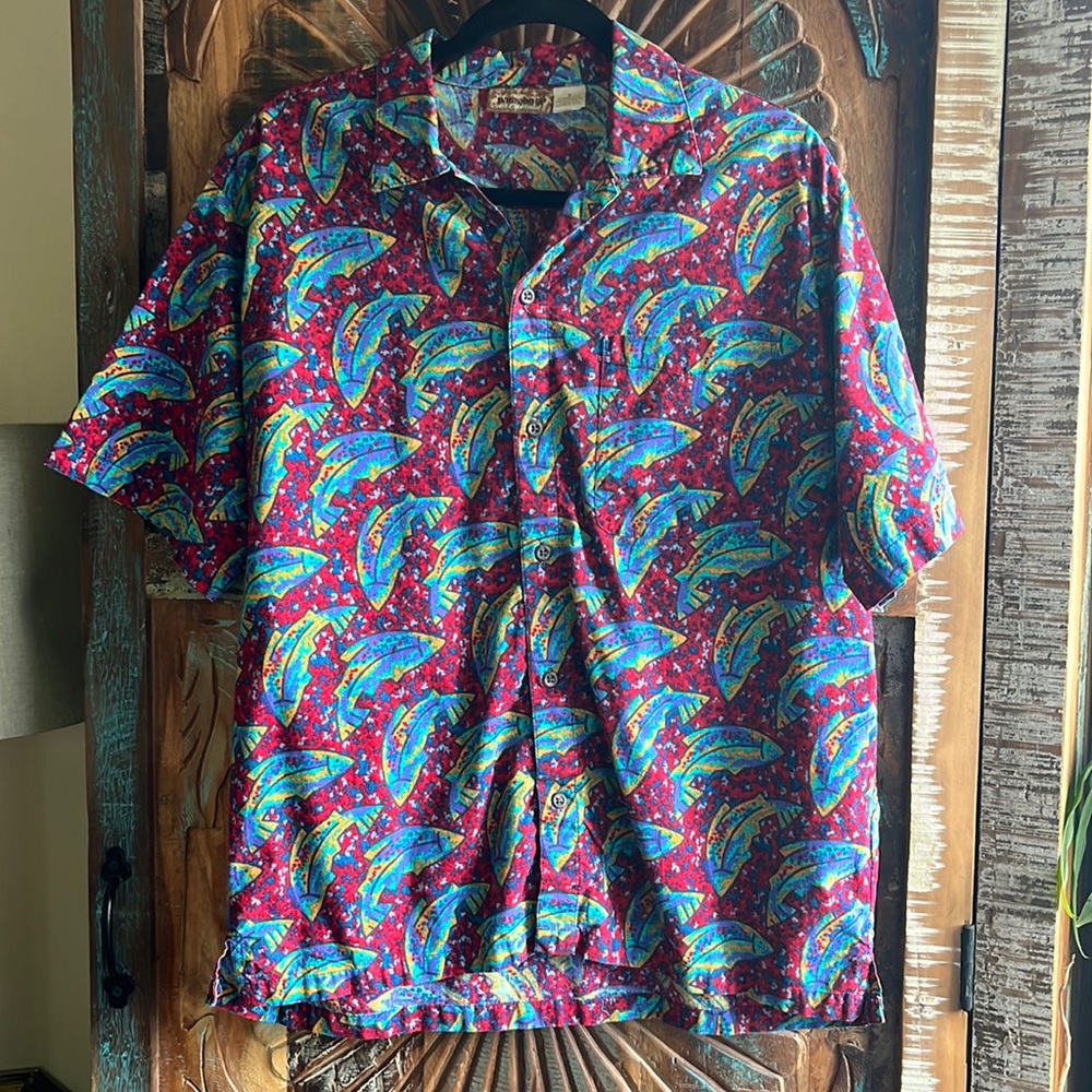 Vintage Patagonia Air Conditioned Fish Button Down Shirt